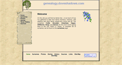Desktop Screenshot of genealogy.doveshadows.com